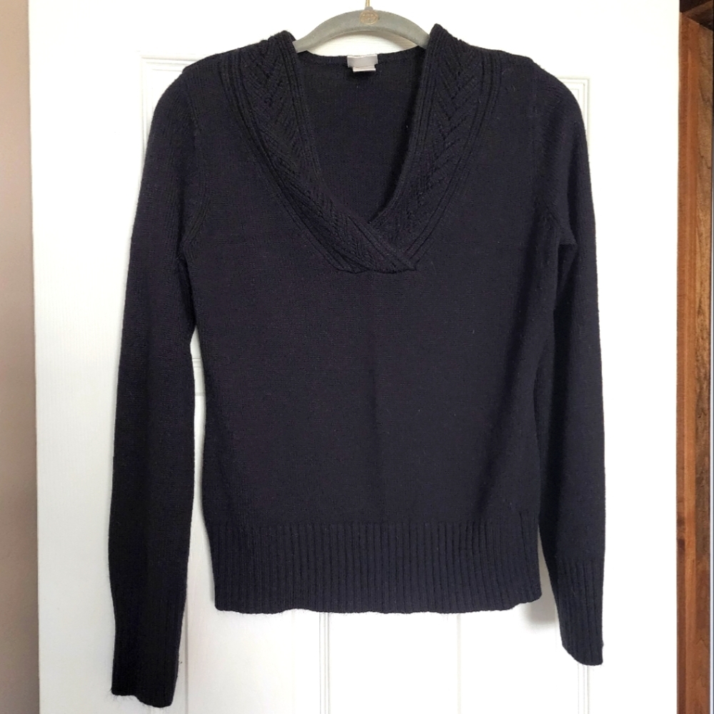 Black V-Neck Sweater